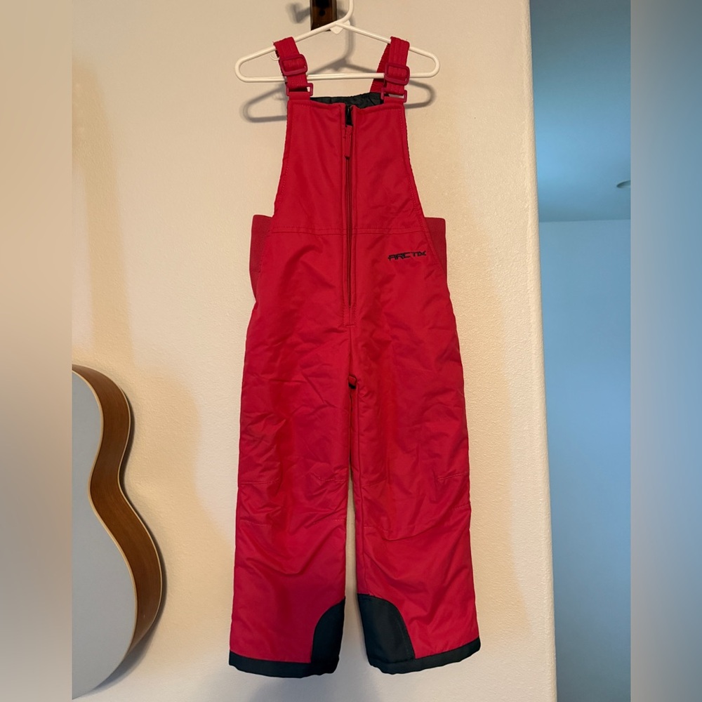 Arctix Kids bright pink snow Bib Overalls